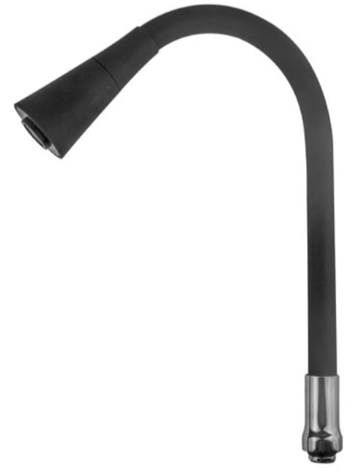 TUBO FLEXIVEL CONE COM AREJADOR 50CM CONE PRETO-18MM -INSERTO ABS - código KTUB012-E